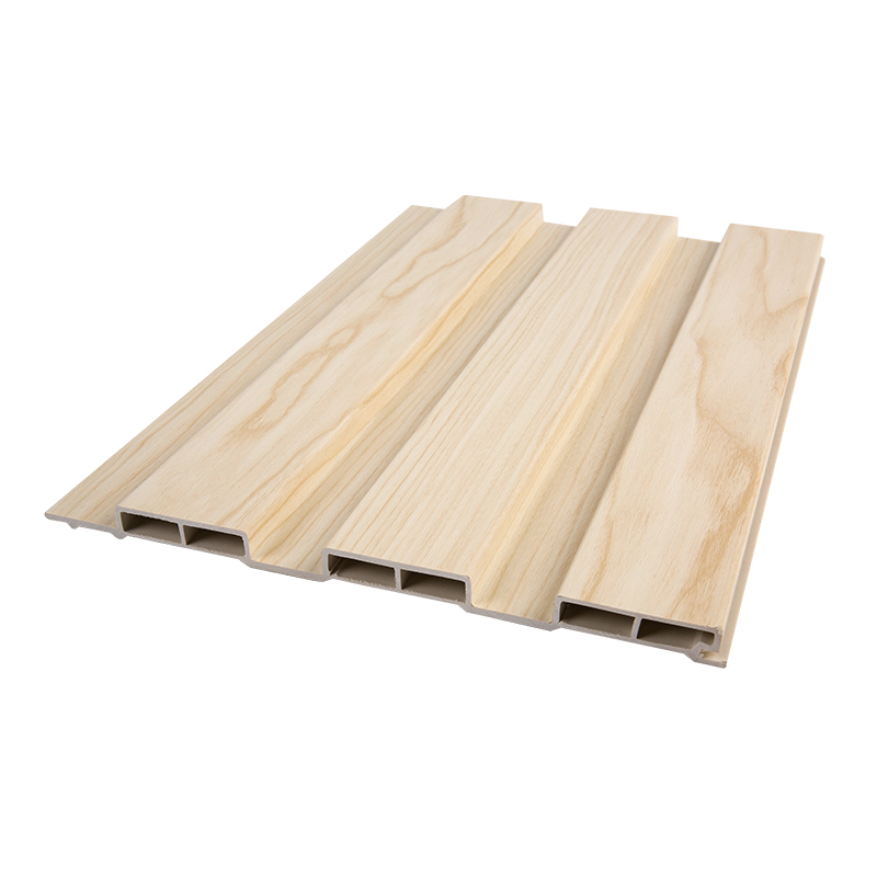 دیوارپوش کامپوزیت چوب پلاستیکی ضد آب و بادوام WPC Fluted Panel Floted Wood Plastic Cladding Wall composite size Cell 10*4.2 YXWPC19512